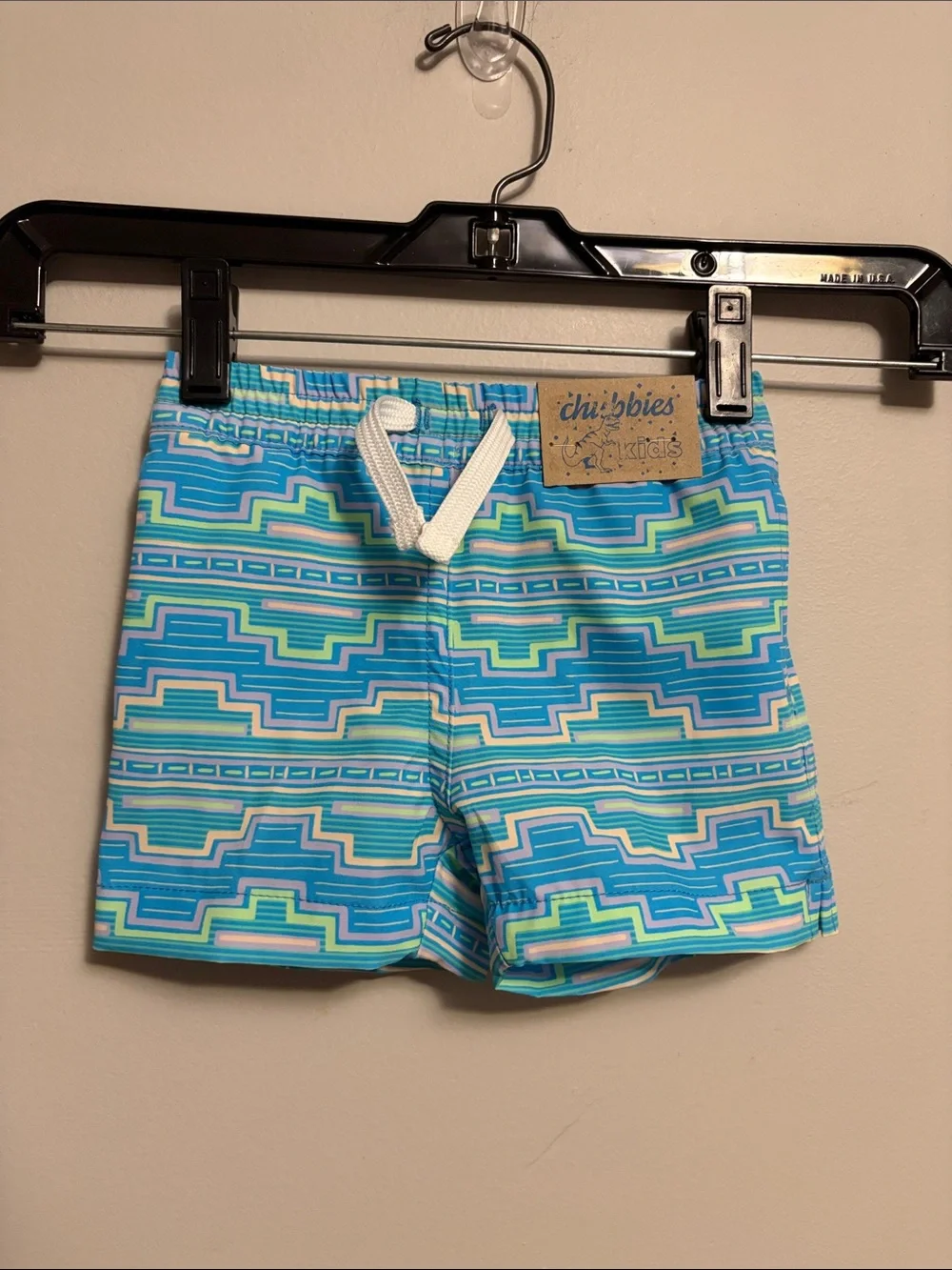 chubbies Boomslam Boys Blue Swim Trunks Little Desert Dawns Size 6M-12M